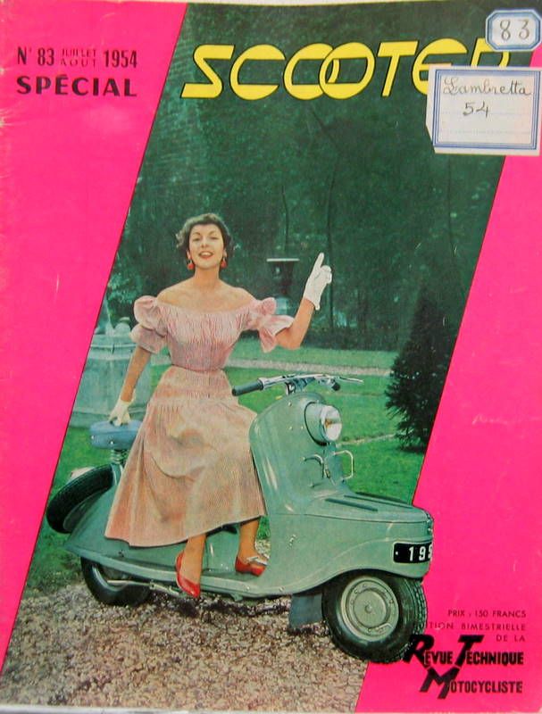 Couverture de 1954-7-8 SPECIAL SCOOTER LAMBRETTA 54 SPEED PARIS NICE 100000 VESPA