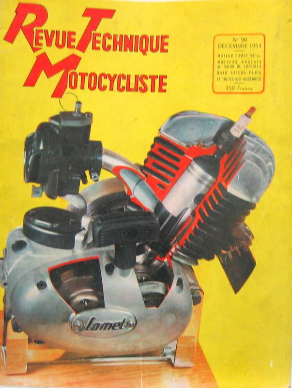 Couverture de 1954-12 COMET 98 CC BSA GOLD STAR LONDRES SAIGON PARIS EN 175 PEUGEOT