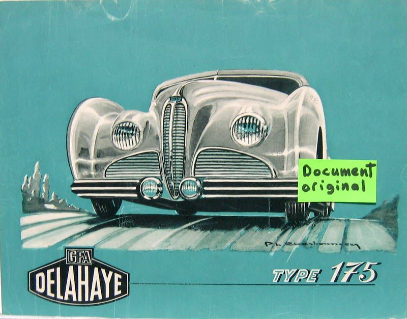 Couverture de 1948 DELAHAYE 175 GFA PROSPECTUS