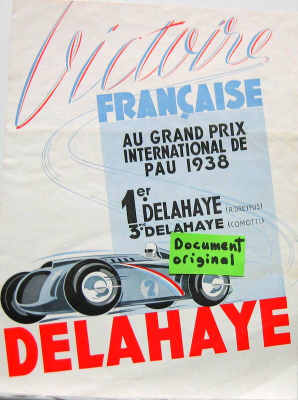 Couverture de 1938 DELAHAYE VICTOIRE FRANCAISE A PAU