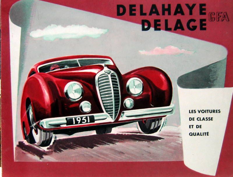 Couverture de 1951 DELAHAYE DELAGE GFA CATALOGUE