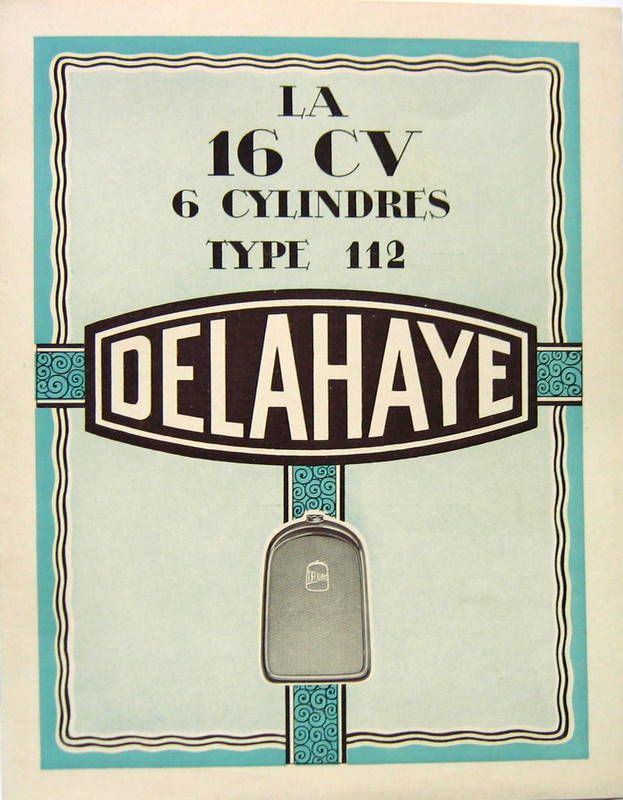Couverture de 1931 DELAHAYE 112 16 CV CATALOGUE