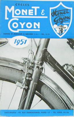 Couverture de 1951 CYCLES MONET ET GOYON A MACON