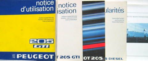 Couverture de 1 PEUGEOT 205 LIVRET D'ENTRETIEN TOUS MODELES ESSENCE ET DIESEL