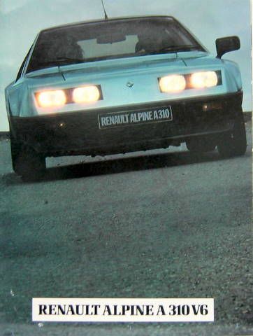 Couverture de 1981 ALPINE RENAULT A 310 V6 CATALOGUE