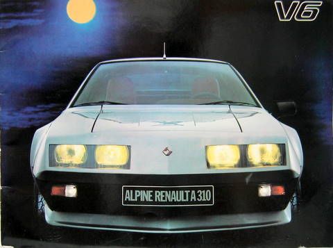 Couverture de 1980 ALPINE RENAULT A 310 V6  CATALOGUE