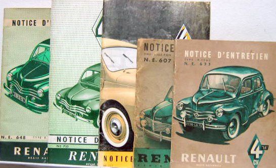 Couverture de 4 CV LIVRET D'ENTRETIEN