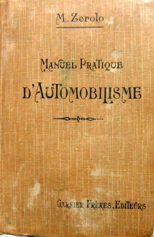 Couverture de 1905 MANUEL PRATIQUE D'AUTOMOBILISME