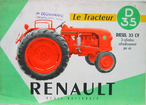 Couverture de 1957 LE TRACTEUR RENAULT D35 DEPLIANT