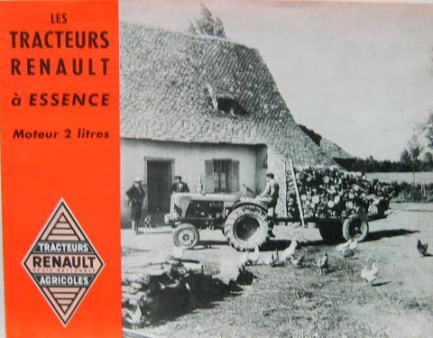 Couverture de 1955 LE TRACTEUR RENAULT A ESSENCE 2 LITRES   DEPLIANT