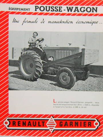 Couverture de LE TRACTEUR RENAULT GARNIER POUSSE WAGON  PROSPECTUS
