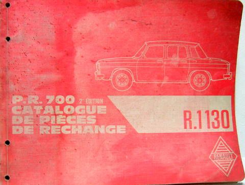 Couverture de R8   R1130  CATALOGUE DE PIECES DETACHEES  PR 700 2eme EDITION