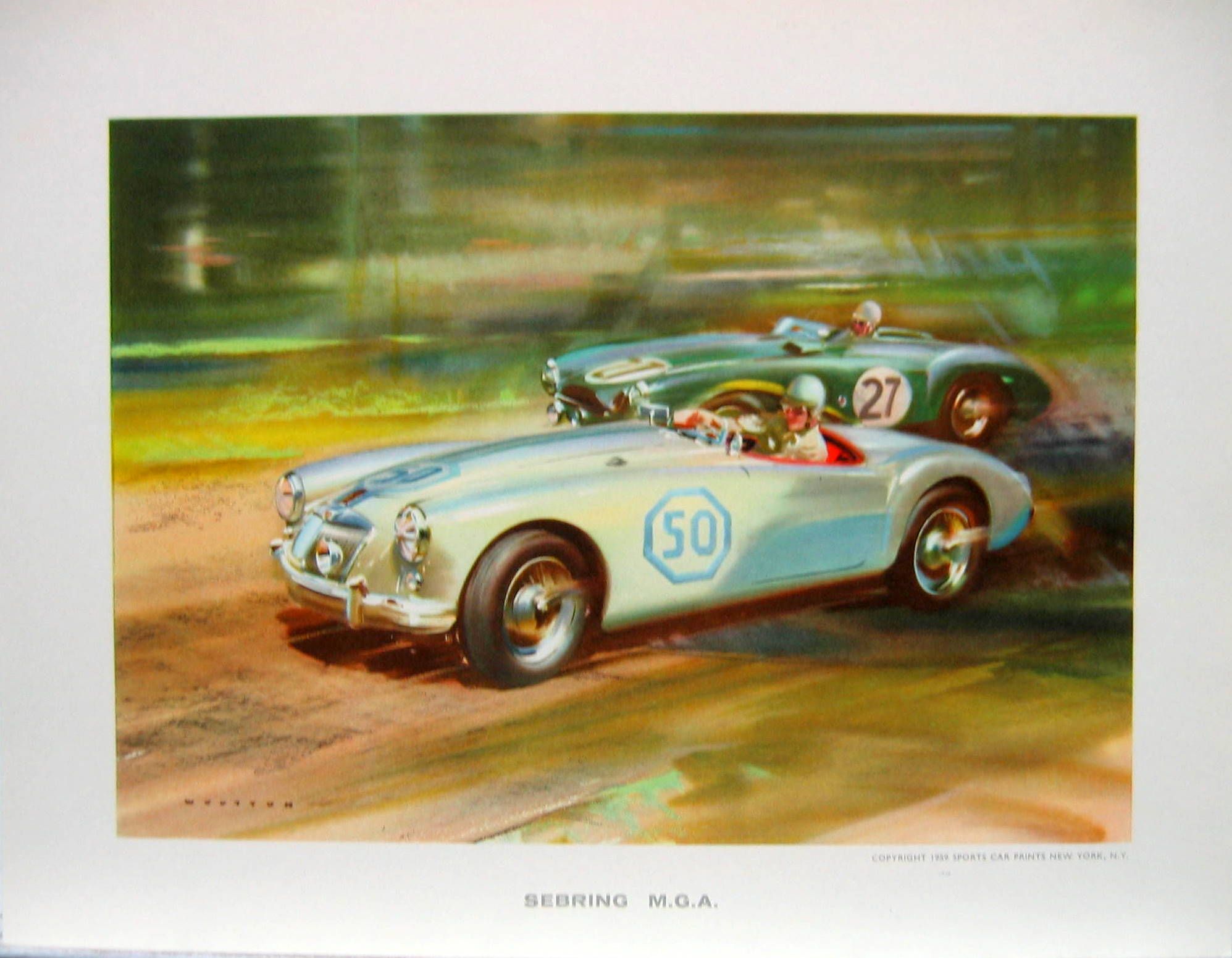 Couverture de 1959  MGA A SEBRING PLANCHE A ENCADRER