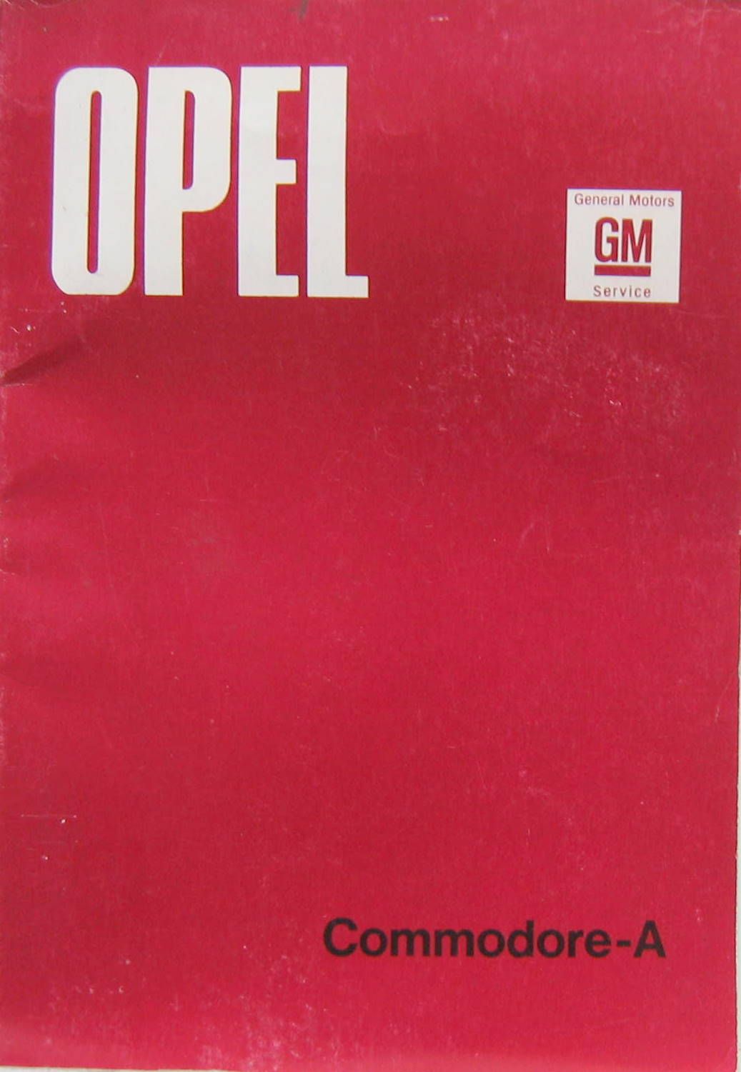 Couverture de OPEL COMMODORE A  TECHNIQUE OPEL