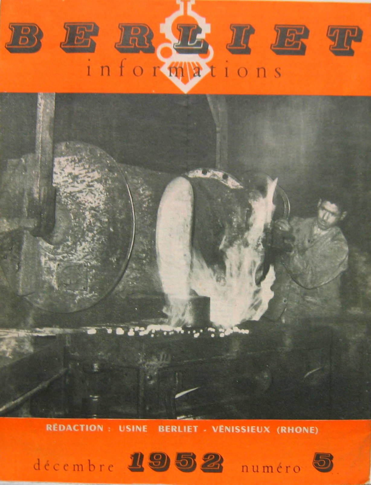 Couverture de 1952-12 BERLIET INFORMATIONS N°5