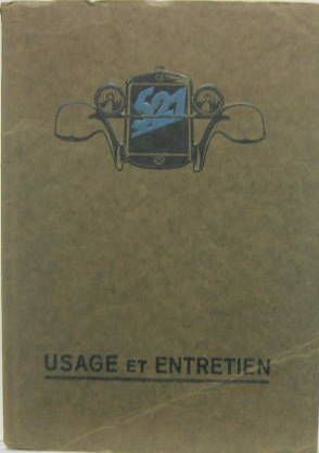 Couverture de FIAT 521 1929 LIVRET D'ENTRETIEN