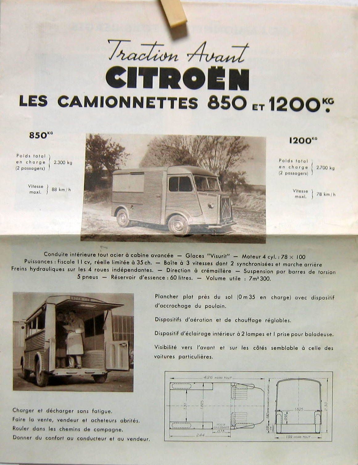 Couverture de 1954 CITROEN TYPE H  CATALOGUE AC 5046654B