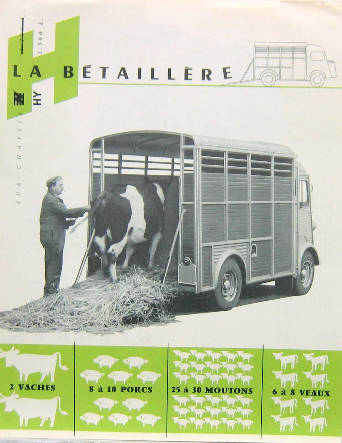 Couverture de 1957 CITROEN TYPE H  BETAILLERE   PROSPECTUS AC100231257