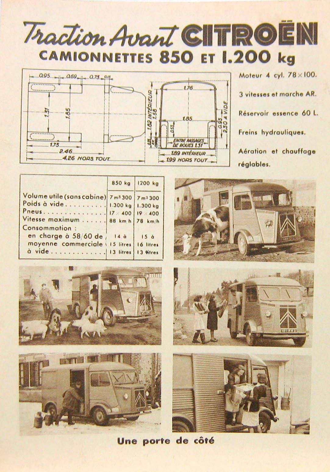 Couverture de 1950 CITROEN TYPE H  BETAILLERE   PROSPECTUS AC 4866950