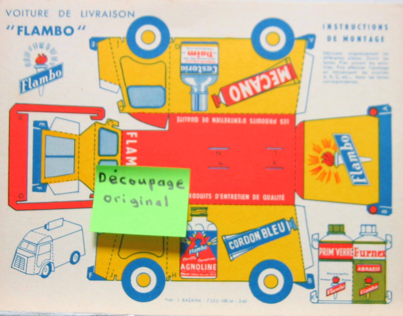 Couverture de 1960 CITROEN TYPE H  DECOUPAGE FLAMBO