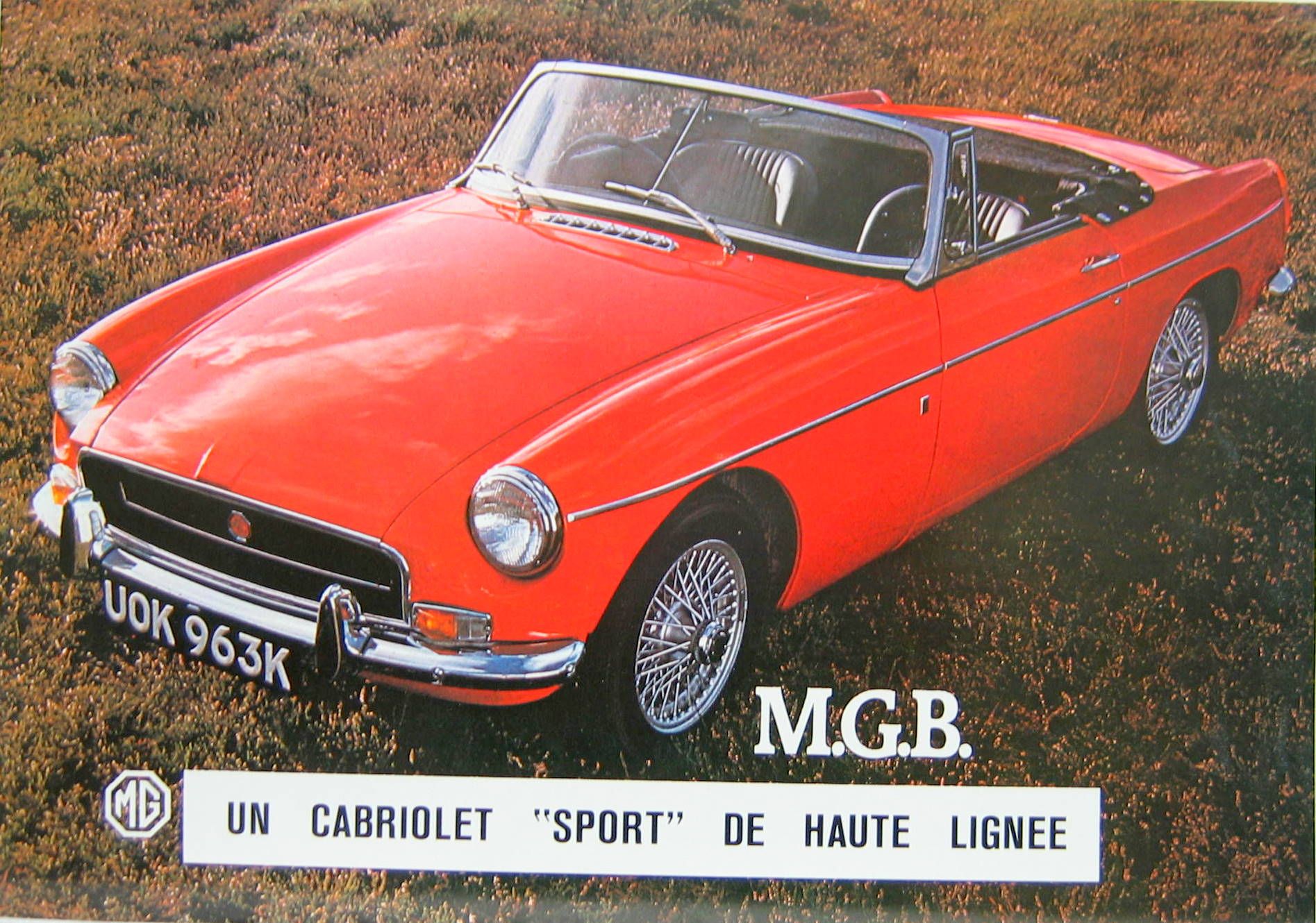 Couverture de MGB UN CABRIOLET SPORT DE HAUTE LIGNEE CATALOGUE N°2865