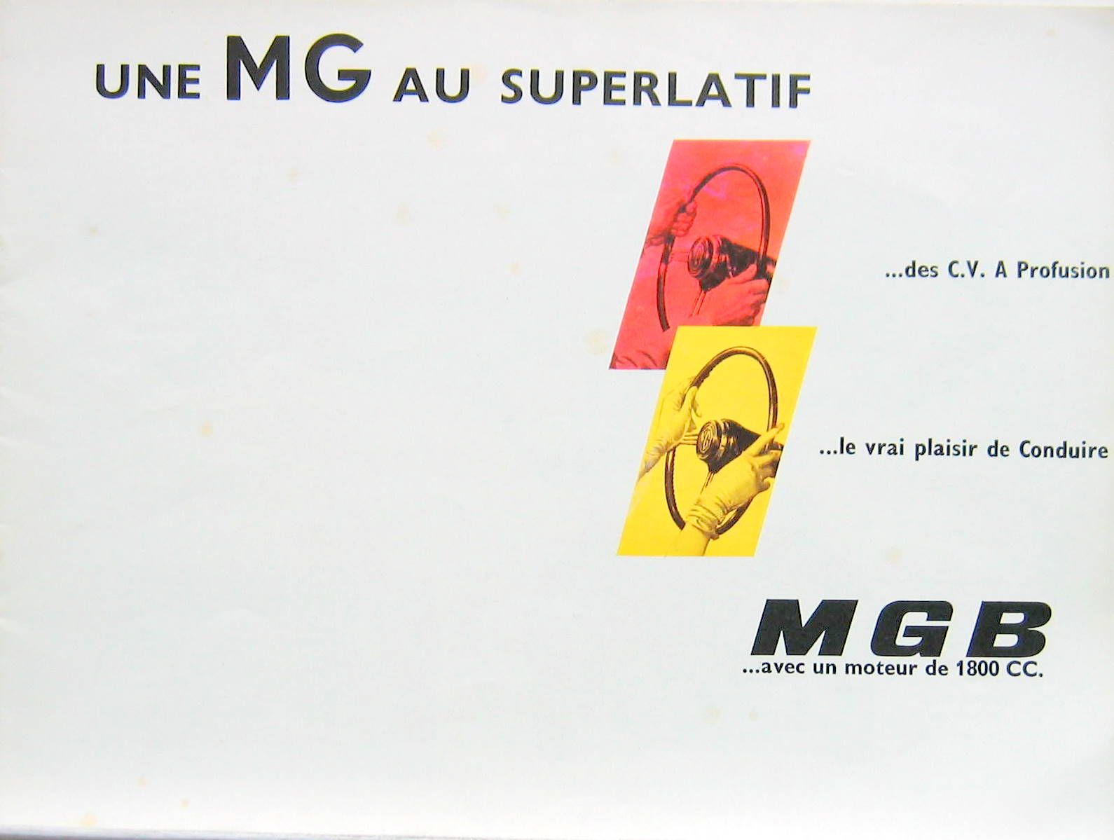 Couverture de MGB UNE MG AU SUPERLATIF 1800 CC CATALOGUE