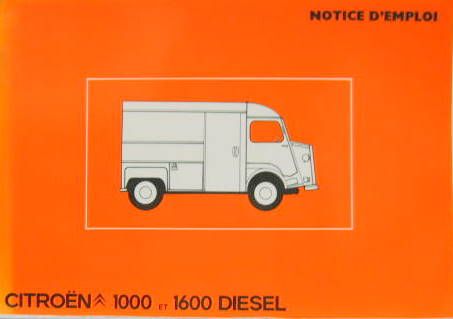 Couverture de 1980-1  CITROEN TYPE H  1000 RT  1600 DIESEL LIVRET D'ENTRETIEN