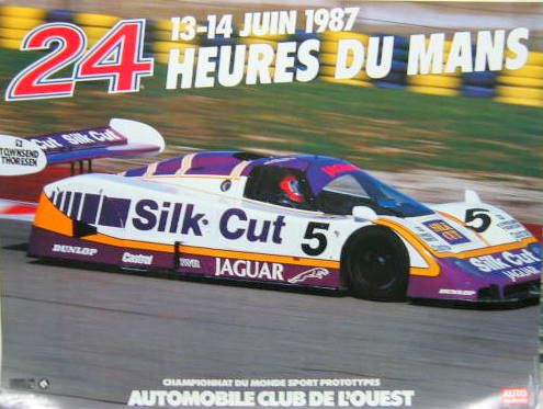 Couverture de 1987 24 HEURES DU MANS JAGUAR SILK CUT AFFICHE ORIGINALE