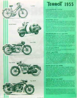 Couverture de 1955 TERROT 100 CM3 TVML ET LA GAMME