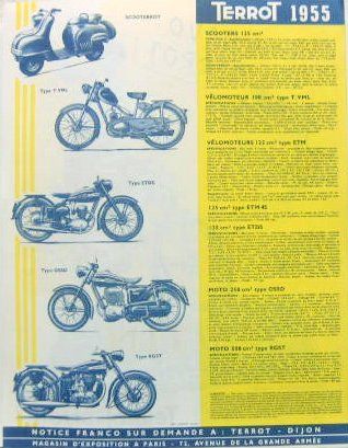 Couverture de 1955 TERROT 100 CM3 LUTIN  ET LA GAMME