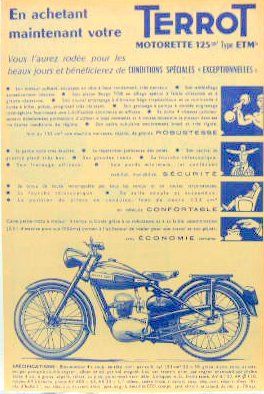 Couverture de 1955 TERROT MOTORETTE 125 CM3 ETMb