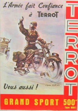 Couverture de 1955 TERROT 500 RGST L'ARMEE FAIT CONFIANCE A TERROT VOUS AUSSI