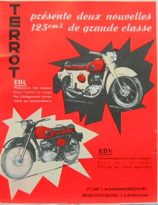 Couverture de 1956 TERROT 125 CM3 EDL EDV   PROSPECTUS