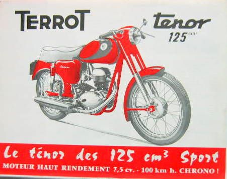Couverture de 1957 TERROT 125 CM3 TENOR PROSPECTUS