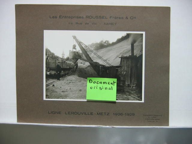Couverture de 1926-1929 LIGNE LEROUVILLE -METZ PHOTO ORIGINALE