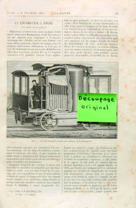 Couverture de 1885 LA LOCOMOTIVE A SOUDE SYSTEME ONINGMANN ARTICLE