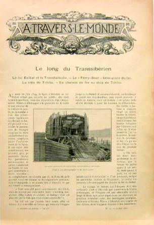 Couverture de 1900 LE LONG DU TRANSSIBERIEN ARTICLE
