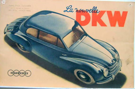 Couverture de 1952 DKW CONDUITE INTERIEURE ET CABRIOLET DEPLIANT REF WB 36995115