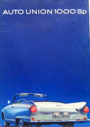 Couverture de DKW AUTO UNION 1000 SP ROADSTER DEPLIANT N°WB 378612J122