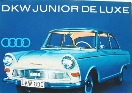 Couverture de DKW AUTO UNION JUNIOR DE LUXE DEPLIANT N°WB 4570100E124