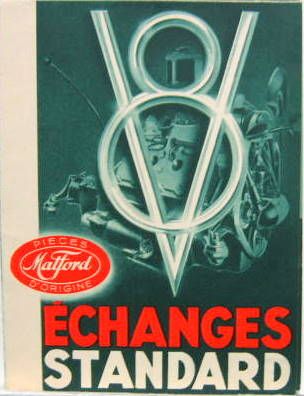 Couverture de MATFORD V8 ECHANGES STANDARD DEPLIANT
