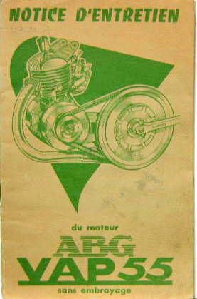 Couverture de VAP 55 SANS EMBRAYAGE ENTRETIEN CATALOGUE DE PIECES DETACHEES