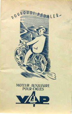 Couverture de VAP 4 MOTEUR AUXILLIAIRE 1 CV ENTRETIEN CATALOGUE DE PIECES DETACHEES