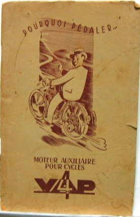 Couverture de VAP 4 MOTEUR AUXILLIAIRE  0,65 CV ENTRETIEN CATALOGUE DE PIECES DETACHEES