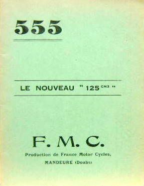 Couverture de 1946 FMC 555 125 CM3 LIVRET D'ENTRETIEN