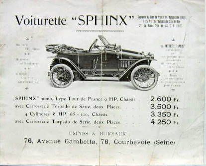Couverture de SPINX A MOTEUR ASTER 8 OU 9 HP