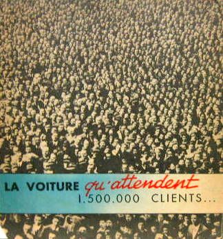 Couverture de SIMCA CINQ LA VOITURE QU'ATTENDENT 1500000 CLIENTS DEPLIANT