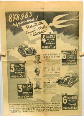 Couverture de SIMCA CINQ CONCOURS DE L'ETOILE