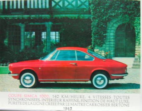 Couverture de SIMCA 1000 COUPE  PROSPECTUS