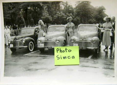 Couverture de SIMCA SIX EN CONCOURS D'ELEGANCE    PHOTO ORIGINALE